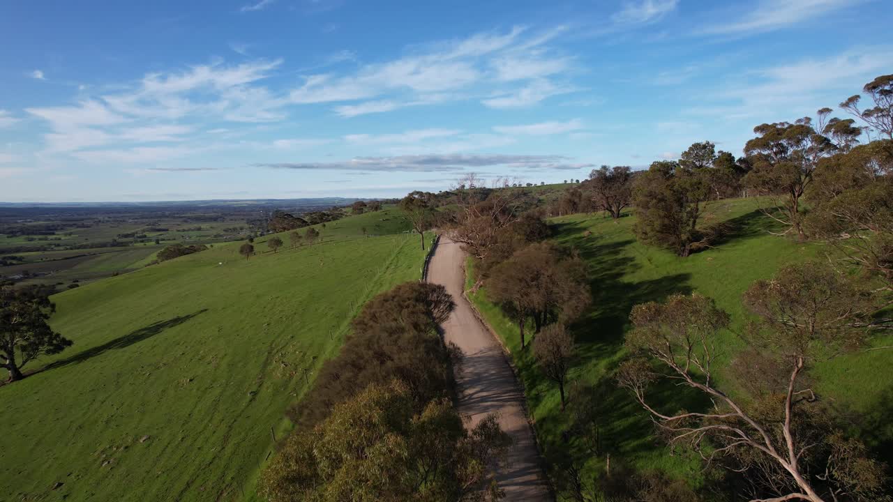 Trees And Hill In Rifle Range Lookout, Bethany, South Australia - Aerial Shot