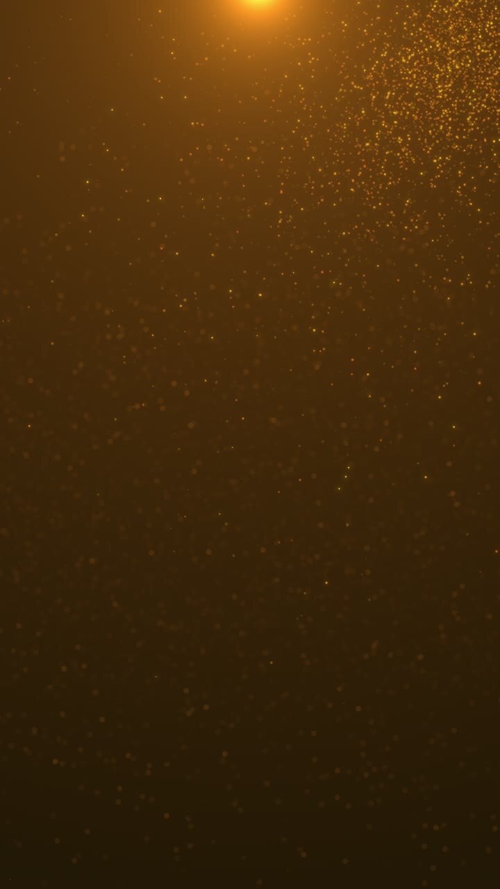 Golden Particles Abstract Background