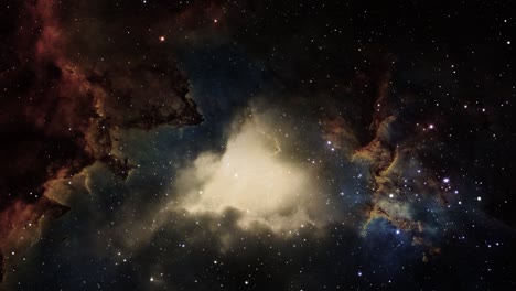 nebula background and bright shining stars in space