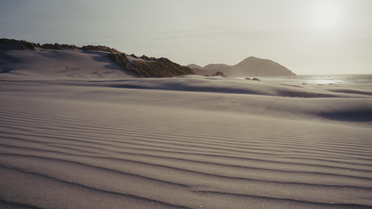 Empty Beach Dunes at Sunset