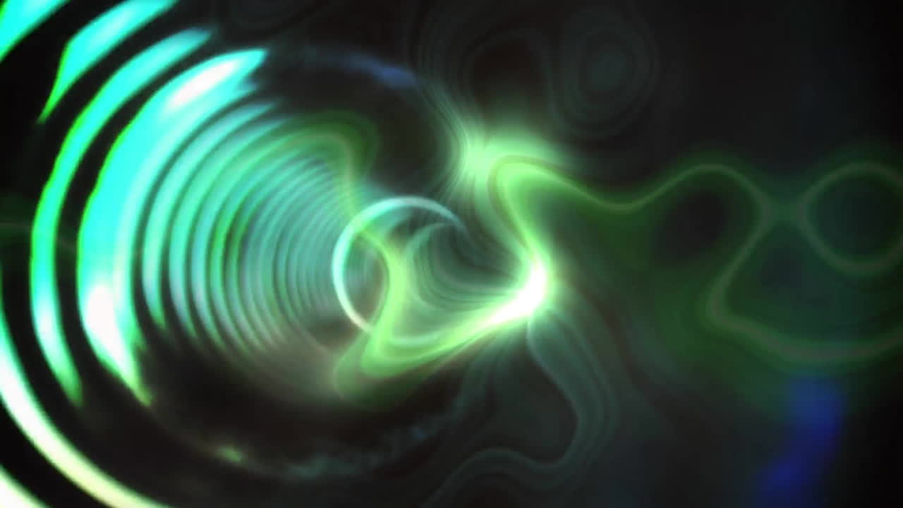 animación de formas de neón que se mueven sobre un fondo negro.