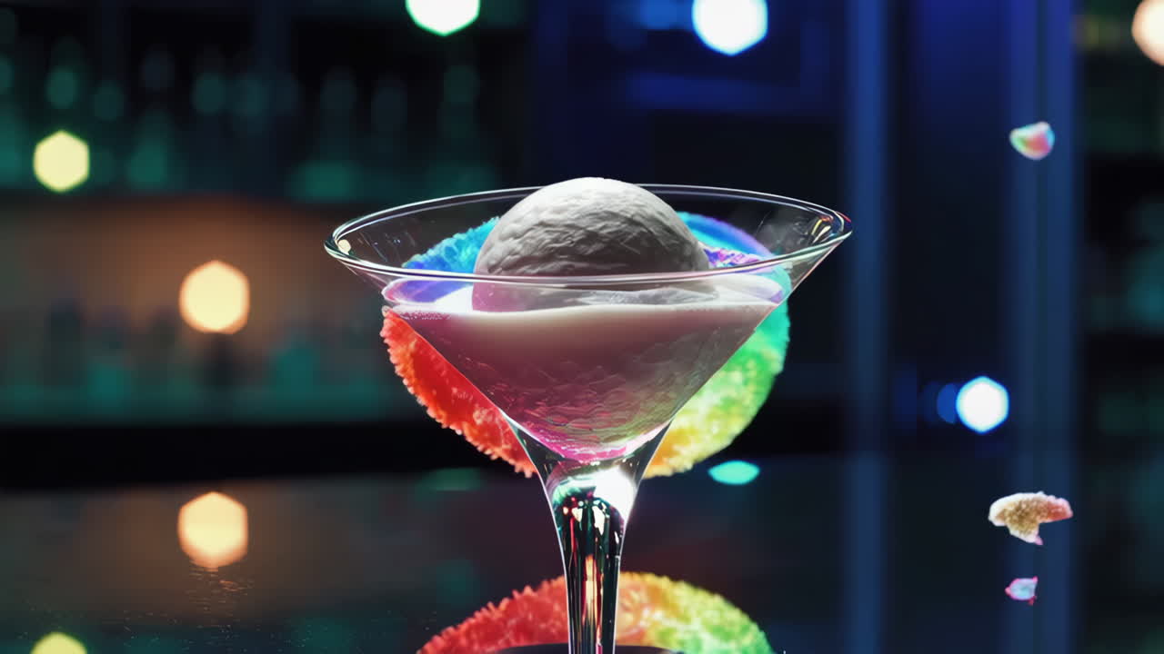 Abstract Colorful Planet with Rings