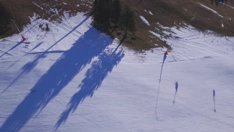 aerial ski lift and ski area view