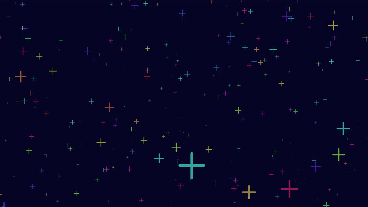 별의 칼레도스코프 어두운 배경에 활기찬 다양한 별