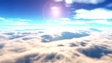 flying above the clouds 4k