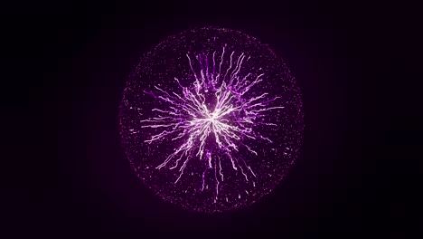 abstract purple particle sphere