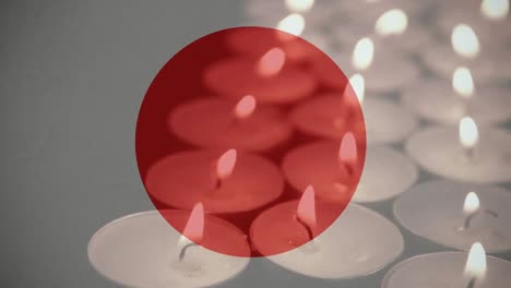 Japanese-Flag-with-candles-