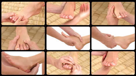 animation presenting relaxing foot massages