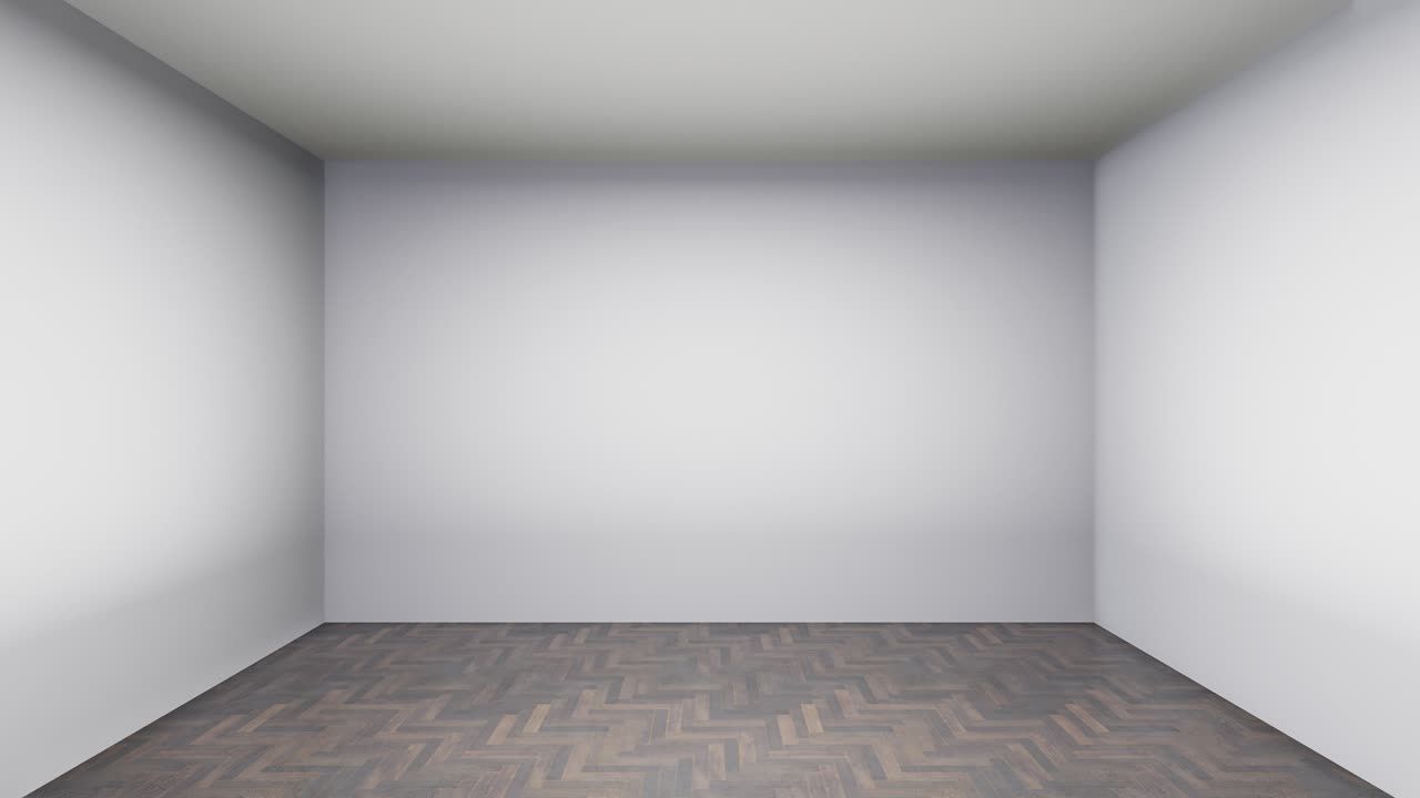 흰색 벽 페인트와 나무 어두운 바닥으로 주택 개조 단계