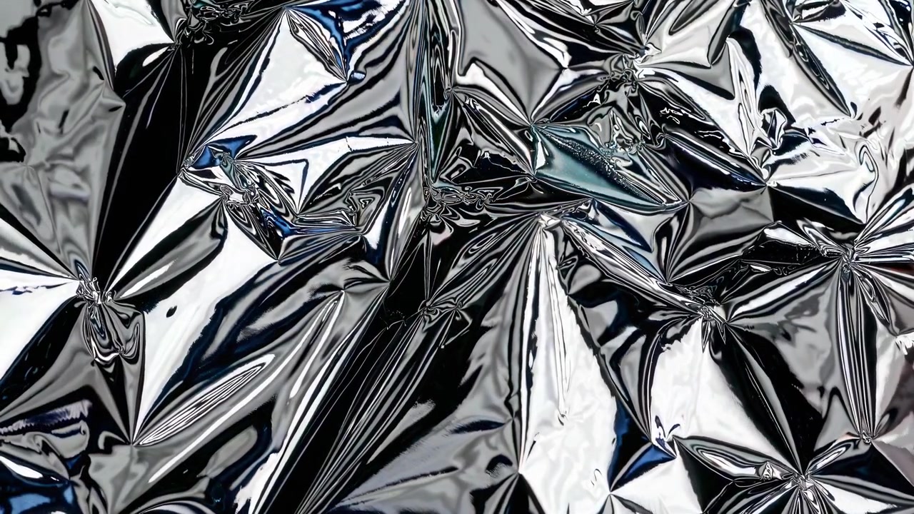 Dynamisk metallisk silverfolie abstrakt bakgrundstextur