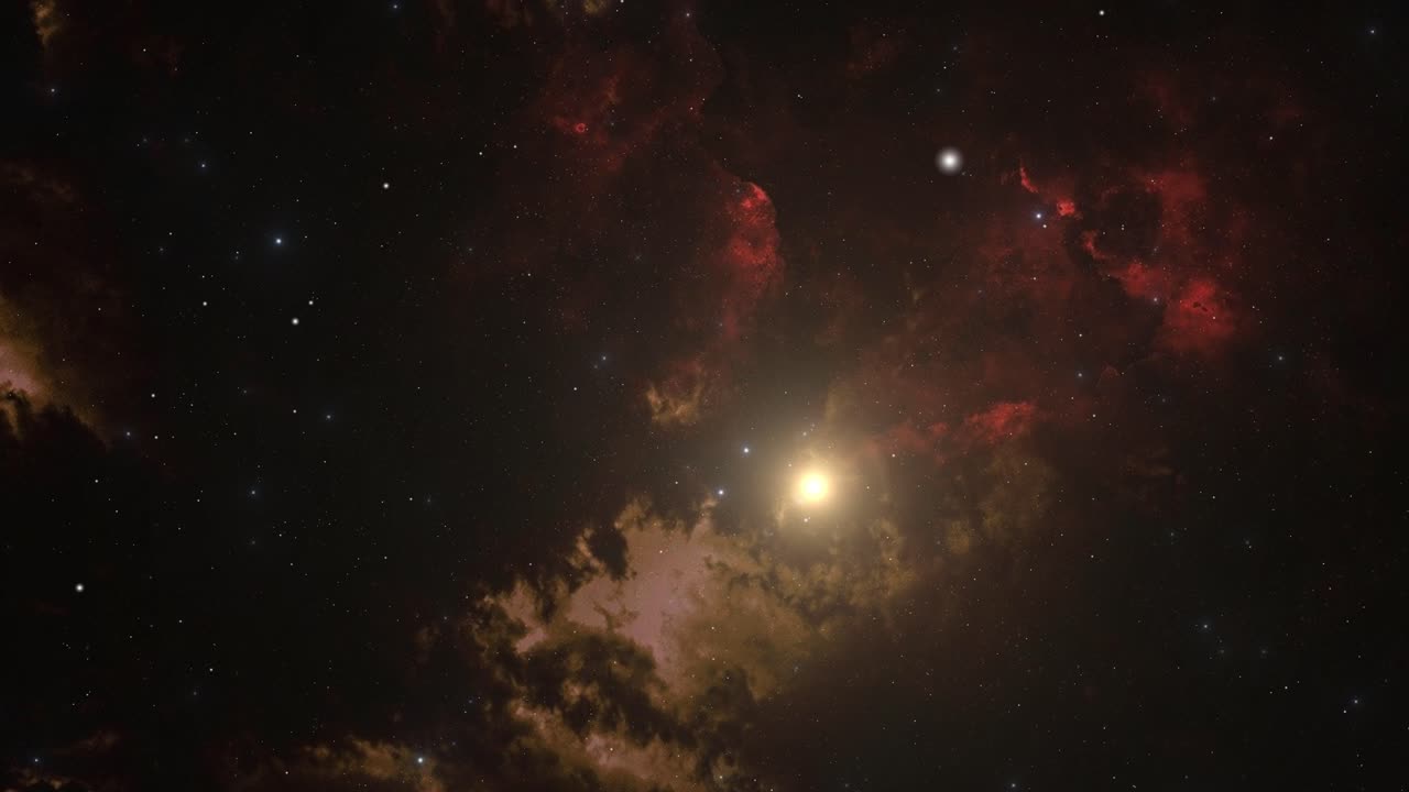 hacia las nebulosas más brillantes y las estrellas en el universo infinito