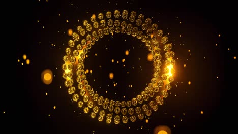 abstract gold circle animation