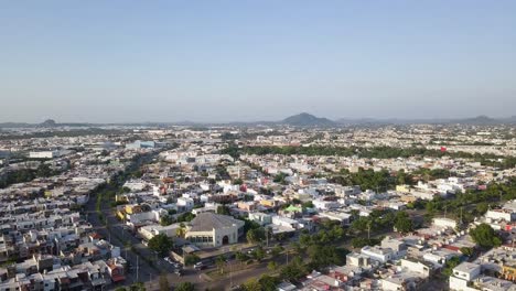 panoramic aerial view of suburban neighborhood in mazatlán, sinaloa, mexico