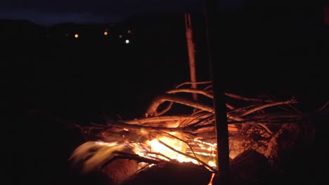 Camping Fire in The Desert of Ouarzazat Morocco