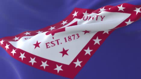bandera de faulkner, condado del estado de arkansas, estados unidos - bucle