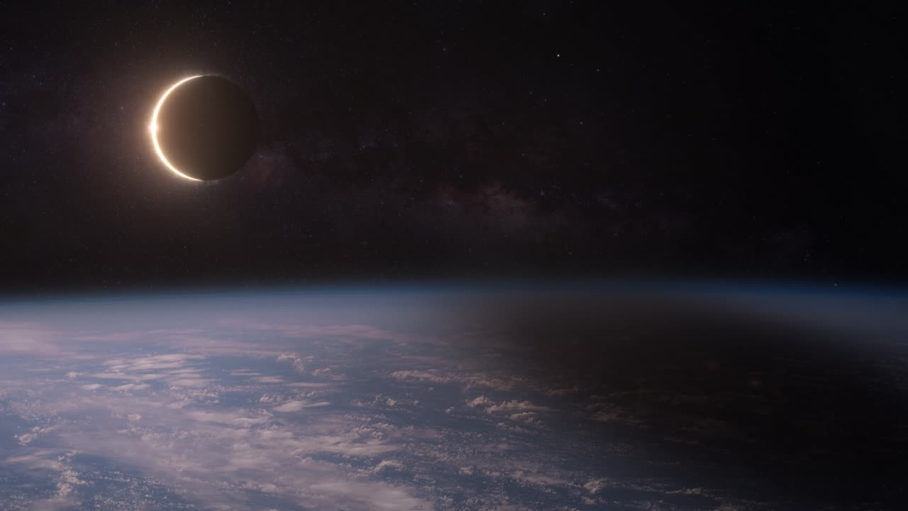 Total Solar Eclipse Viewed From Space