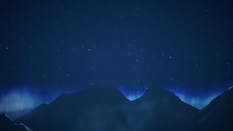 mountains slow fly by, blue color, cgi animation