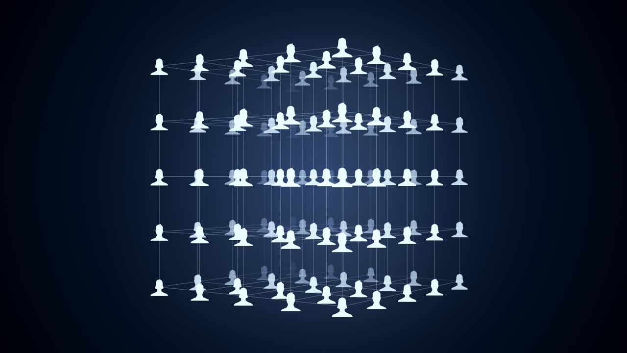 connected in cube the avatars of men and women