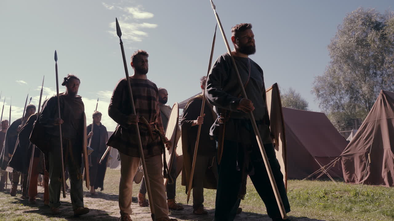 Gammel kriger-reenactment