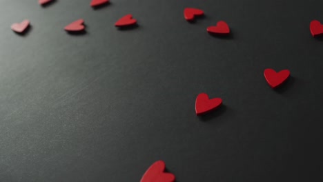 Red-wooden-hearts-on-gray-background-at-valentine's-day