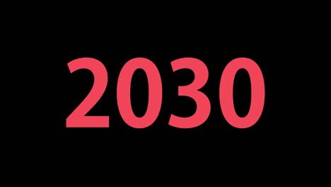 animación de texto y gráficos de movimiento 2030