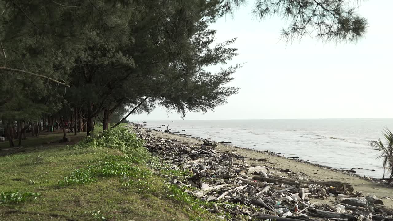 Beautiful Summer View At Kabong Beach,White Sandy Beach,Blue Sky,Sea And Green Trees.