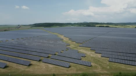 aerial view of the largest solar power plant in the czech republic