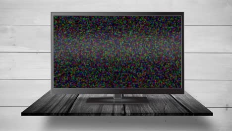 Televisor-De-Pantalla-Plana-Con-Pantalla-En-Blanco-Y-Ruido-De-Píxeles.