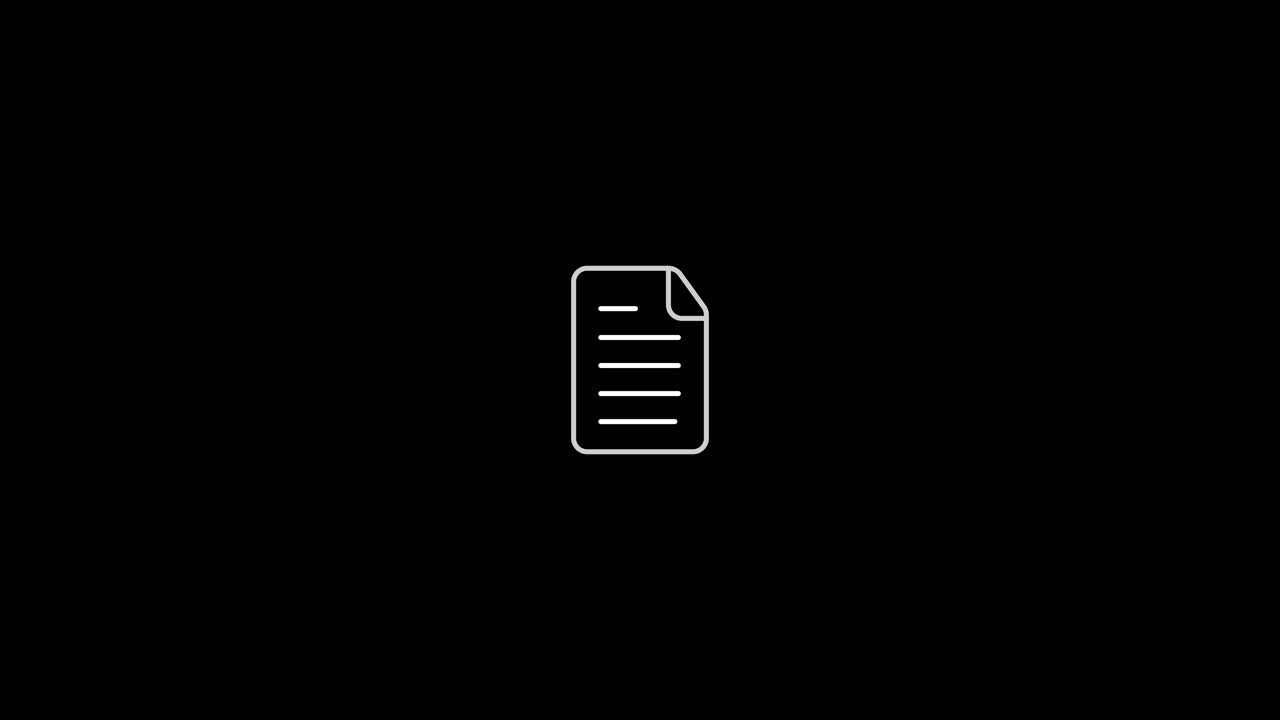 Animated Document Icon Filling with Text Lines