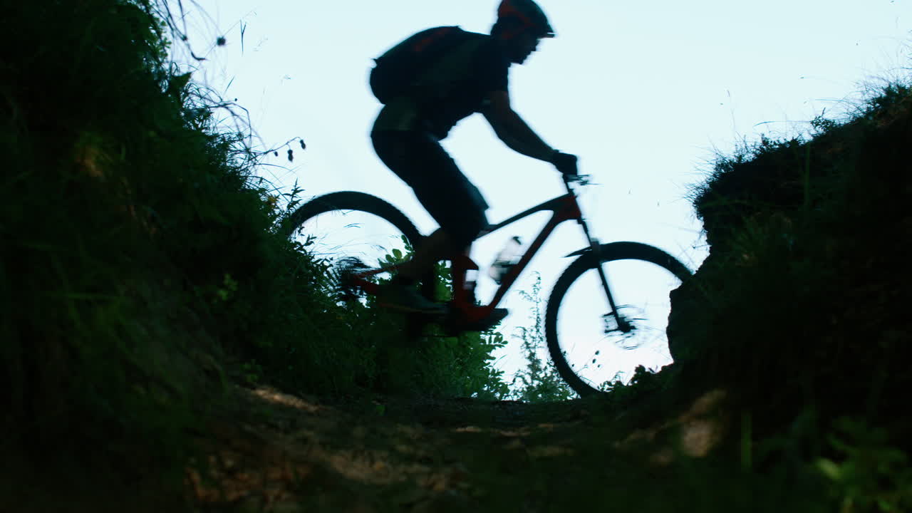 Mountain biker on a trail