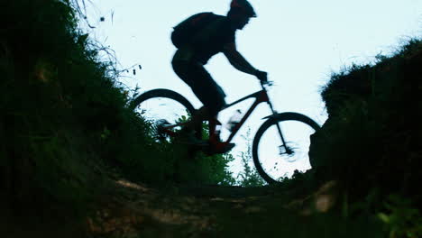mountain biker on a trail