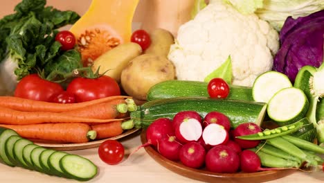 a vibrant mix of fresh vegetables displayed