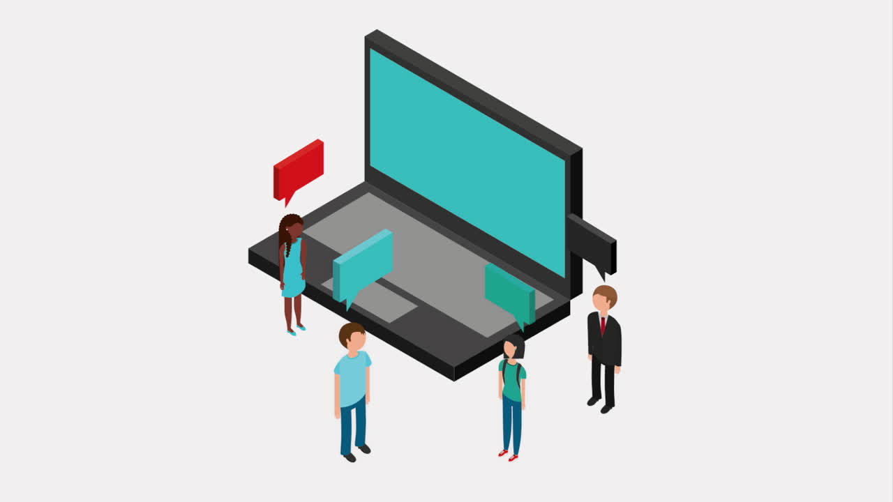 People Discussing Ideas on Laptop