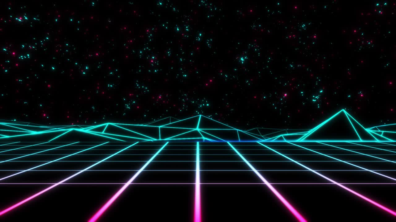 Concept 11-N1 Infinite Abstract Neon Retrowave Animated Background