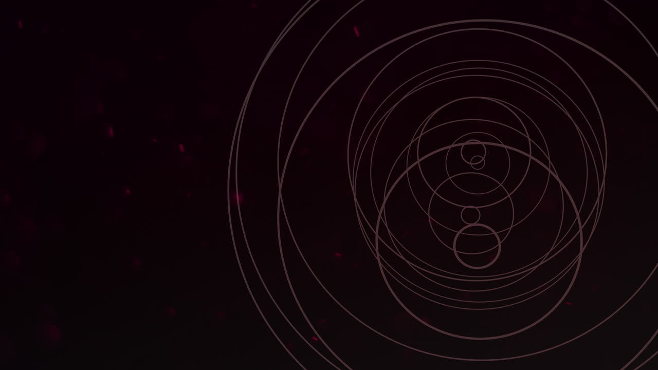 공간 13에 입자가 있는 모션 기하학적 모양