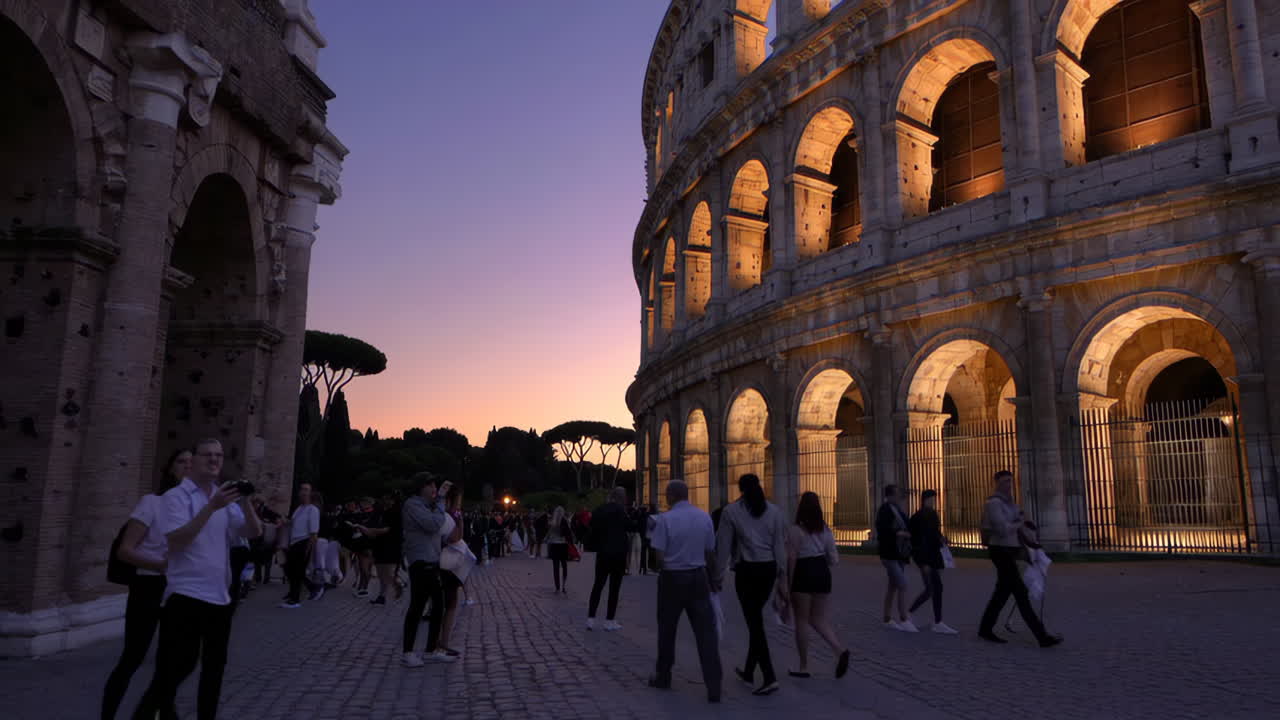 Colosseum in Rome at Sunset