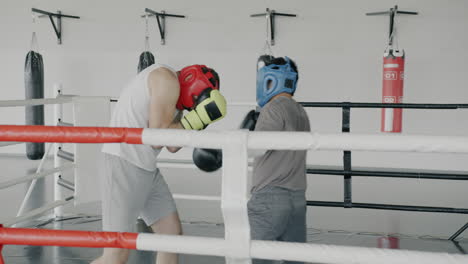 sesión de entrenamiento de boxeo