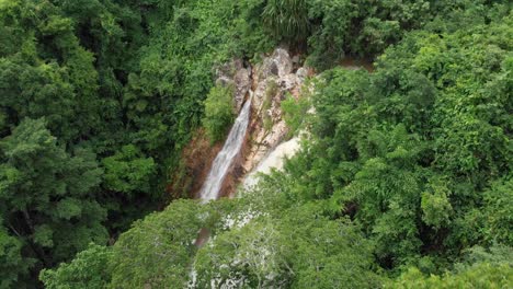 Cascada-Prístina-Rodeada-De-Exuberante-Selva-Verde-Selva-Tropical