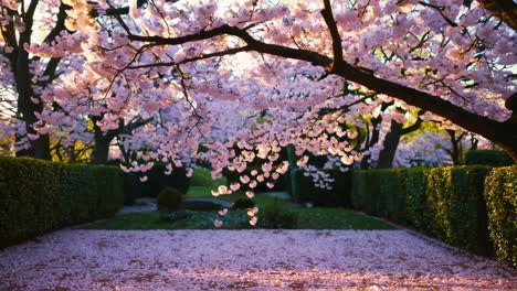 cherry blossoms in a spring garden