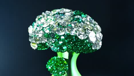 sparkling green diamond brooch