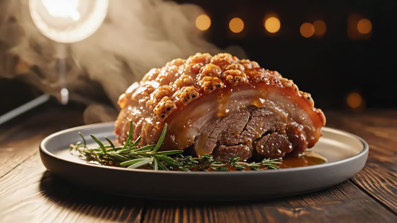 Roasted Pork with Crackling and Rosemary