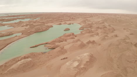 wind erosion terrain landscape, yardang landform.