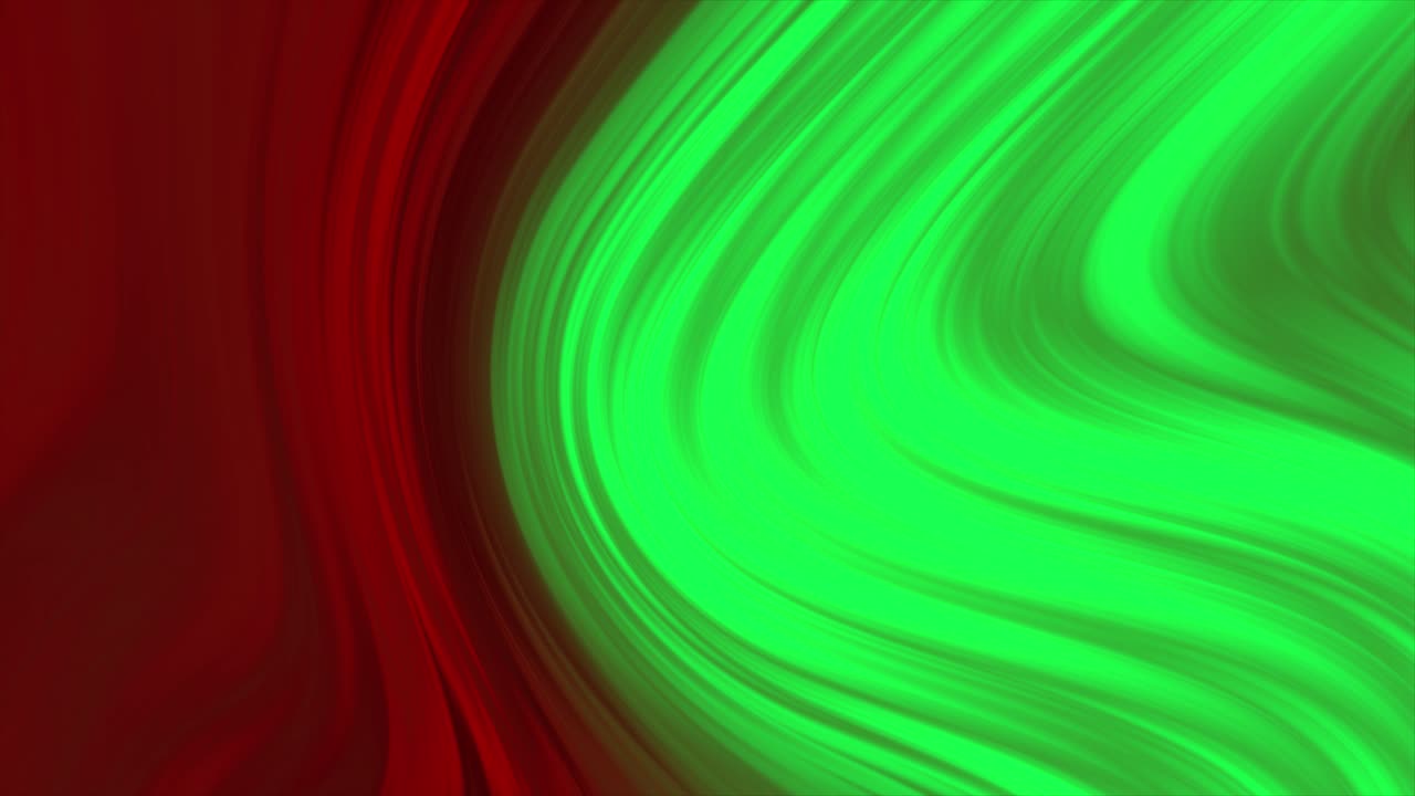 액체 그라디언트 워프 스 웨이브 배경 애니메이션 느린 부드러운 동적 추상적인 반이는 움직임 모션 그래픽 시각 효과 디지털 색 빨간색 초록색