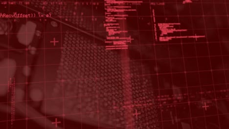 animación del procesamiento de datos a través de la red de red contra el cierre de un servidor de computadora