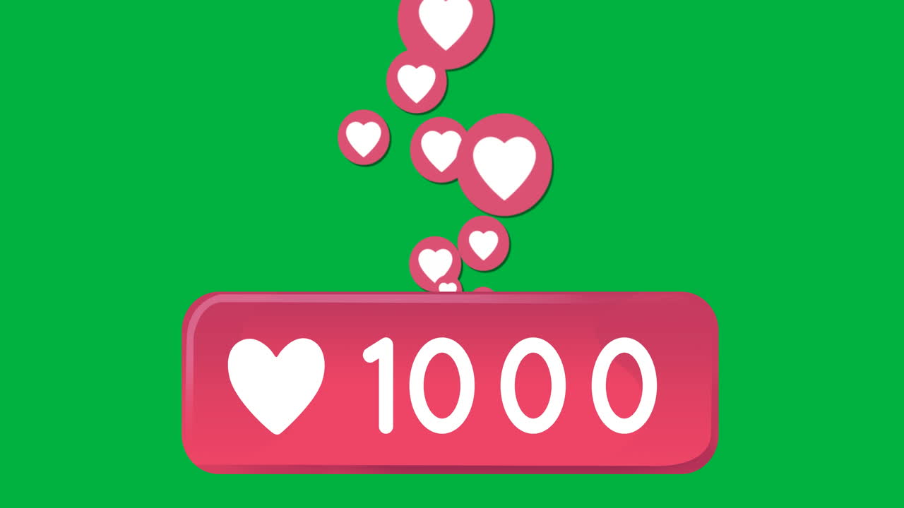 Heart icon and numbers 4k