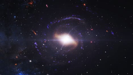 las galaxias en forma de espiral se mueven en el espacio 4k