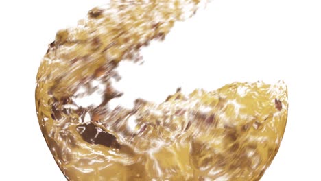 golden tea splash