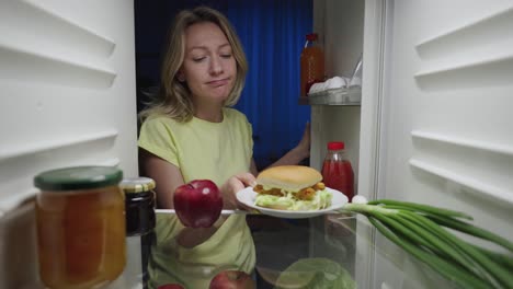 woman eating late night snack