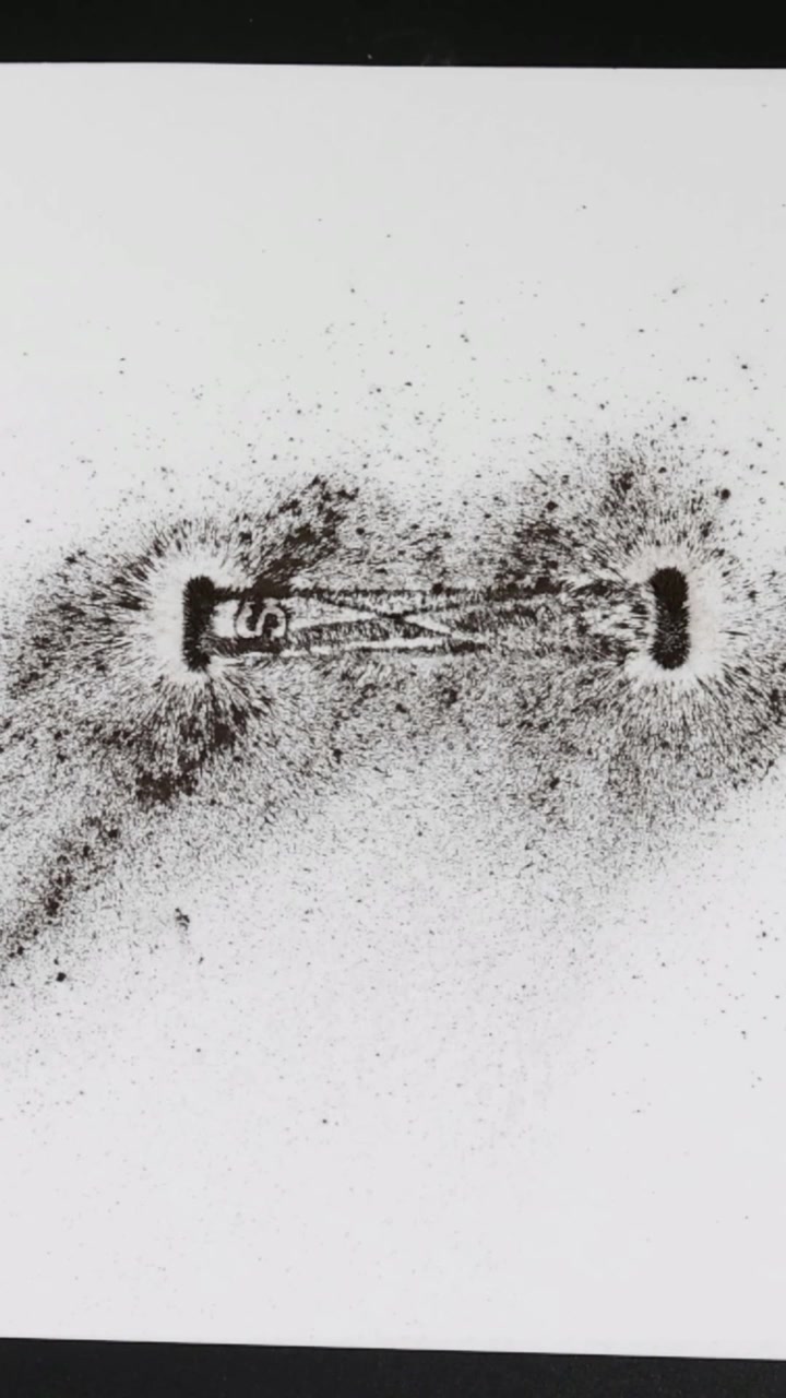 Visualizing magnetic fields using iron filings and magnet