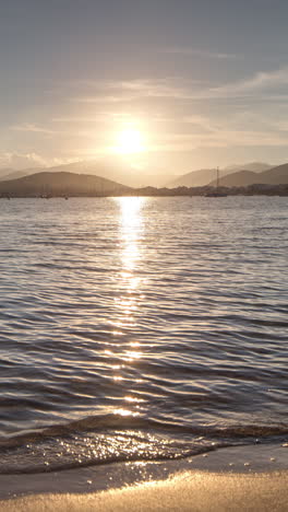 sea and sky in pollenca, mallora, spain in vertical